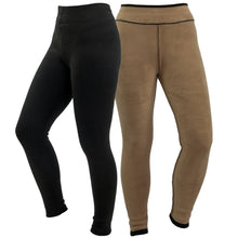 Load image into Gallery viewer, Women&#39;s Warm Winter Cotton Fleece Lined Thermal Leggings Black