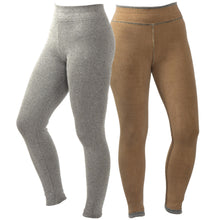 Load image into Gallery viewer, Women&#39;s Warm Winter Cotton Fleece Lined Thermal Leggings Light Gray