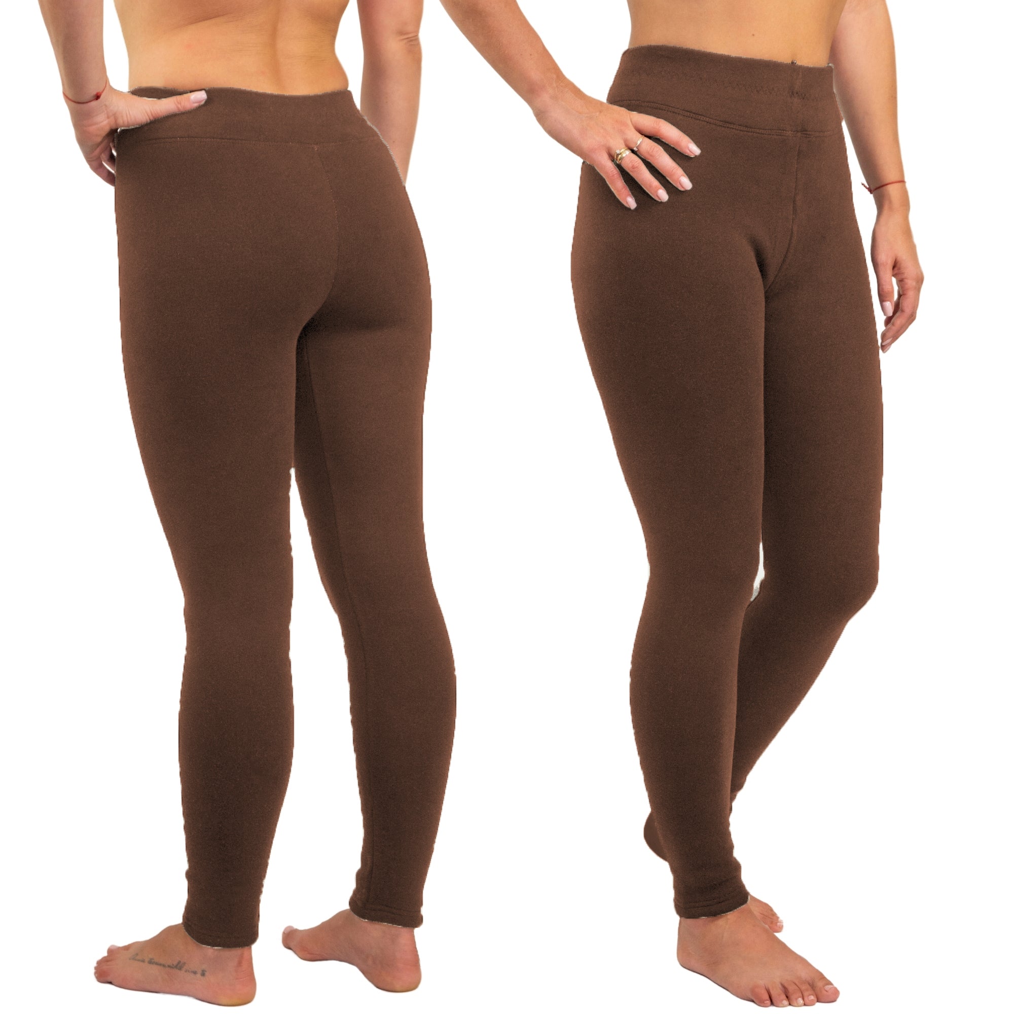 Roaman's Women's Plus Size Fleece-lined Legging - 5x, Brown : Target