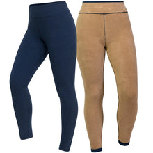 Load image into Gallery viewer, Women&#39;s Warm Winter Cotton Fleece Lined Thermal Leggings Blue