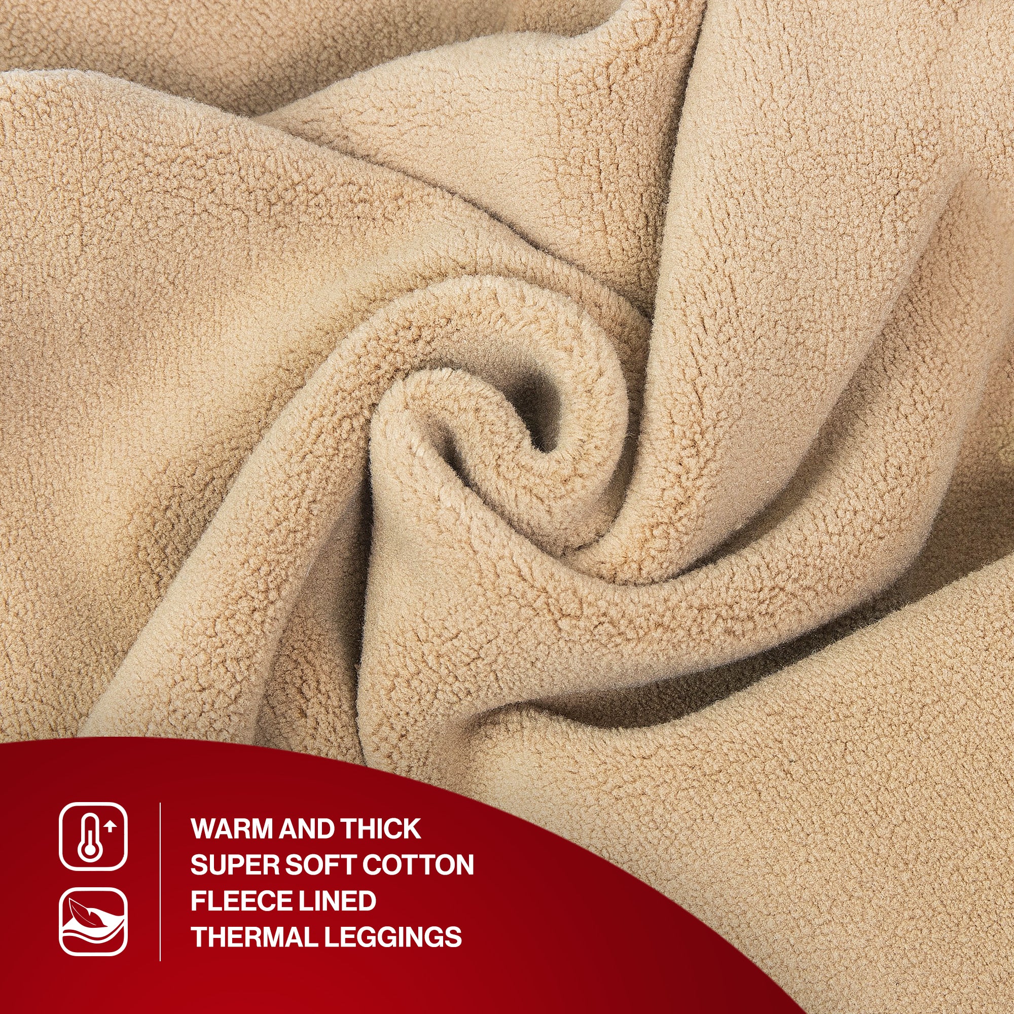 Women's Warm Winter Cotton Fleece Lined Thermal Leggings Black – CoSisNY